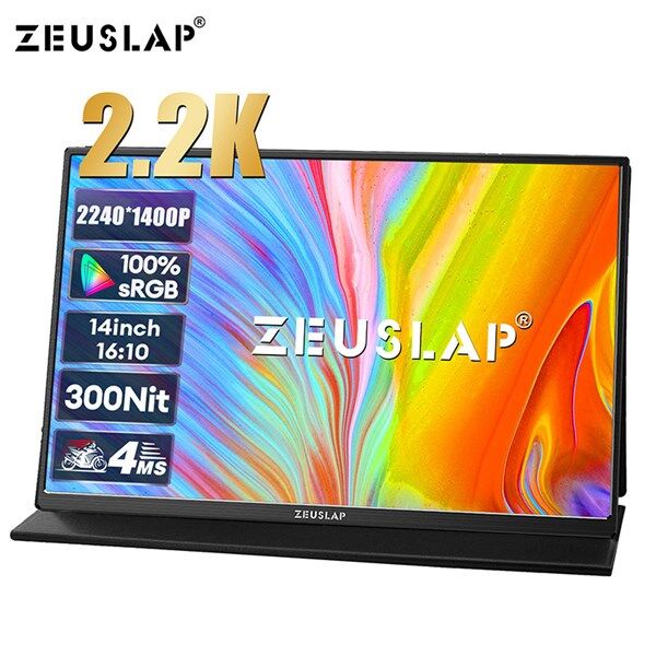ZEUSLAP 14'' IPS ZL14K 4MS 60Hz TYPE-C Taşınabilir Grafik Tasarım Monitör (2240 X 1400)