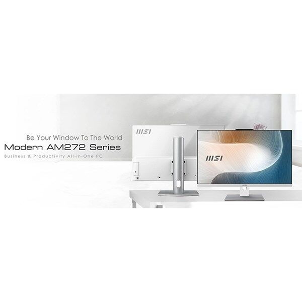 MSI MODERN AM272P 12M-1201TR İNTEL İ5 1235U 16GB DDR4 500 GB SSD BEYAZ W11 HOME BEYAZ 27''