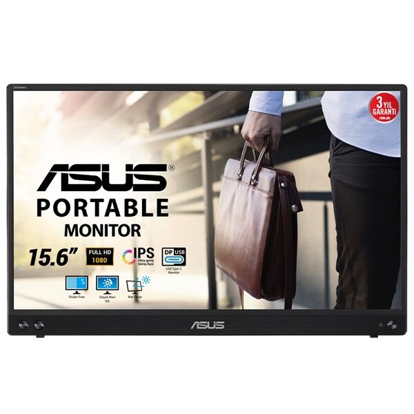 ASUS 15.6'' IPS ZENSCREEN MB16ACV 5 ms 60Hz TYPE-C Taşınabilir Monitör (1920 X 1080)