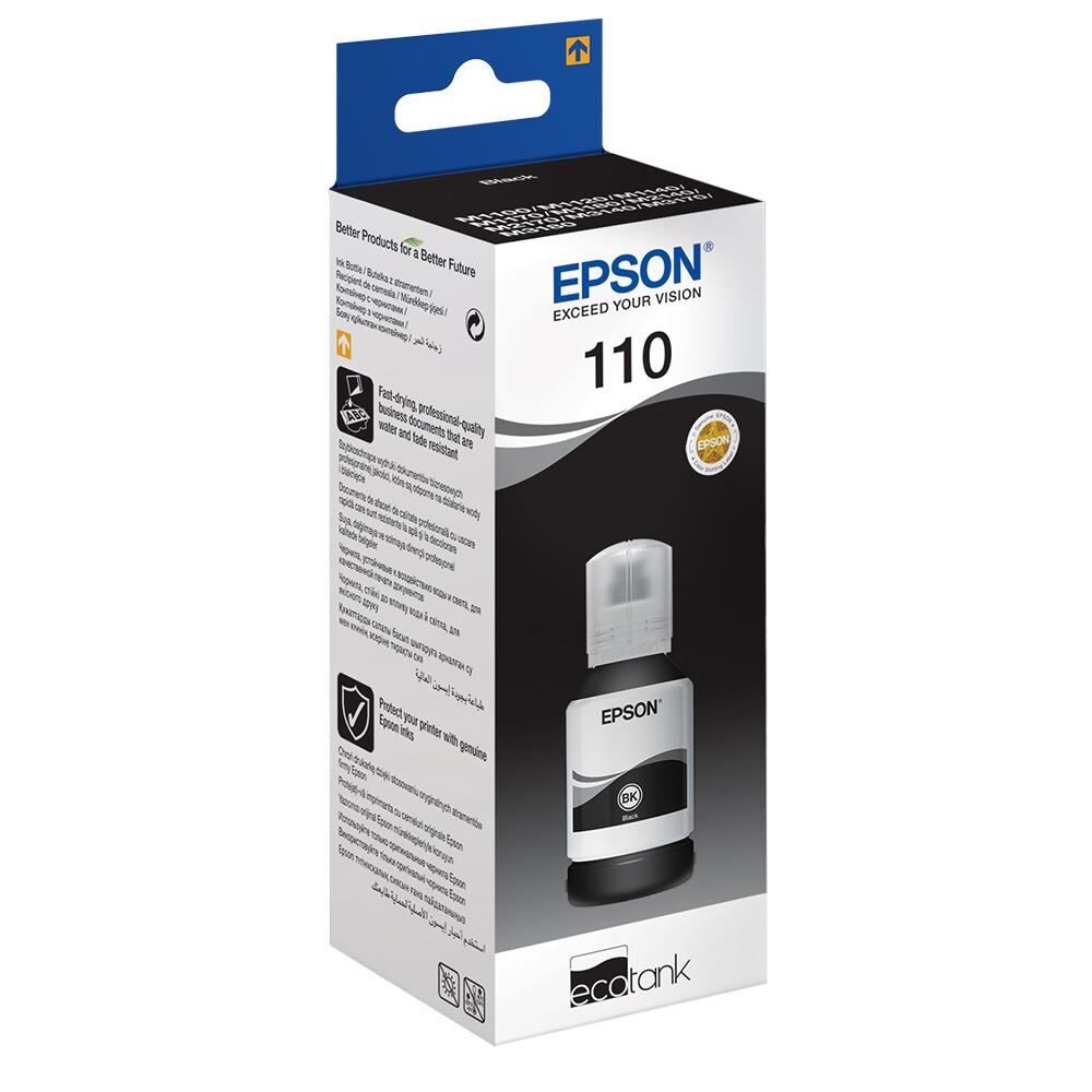 Epson 110 C13T03P14A Black Siyah Şişe Mürekkep