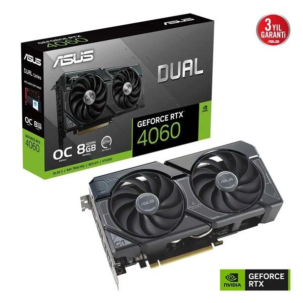 ASUS RTX4060 8GB DUAL RTX4060-O8G-EVO GDDR6 128bit HDMI DP PCIe 4.0
