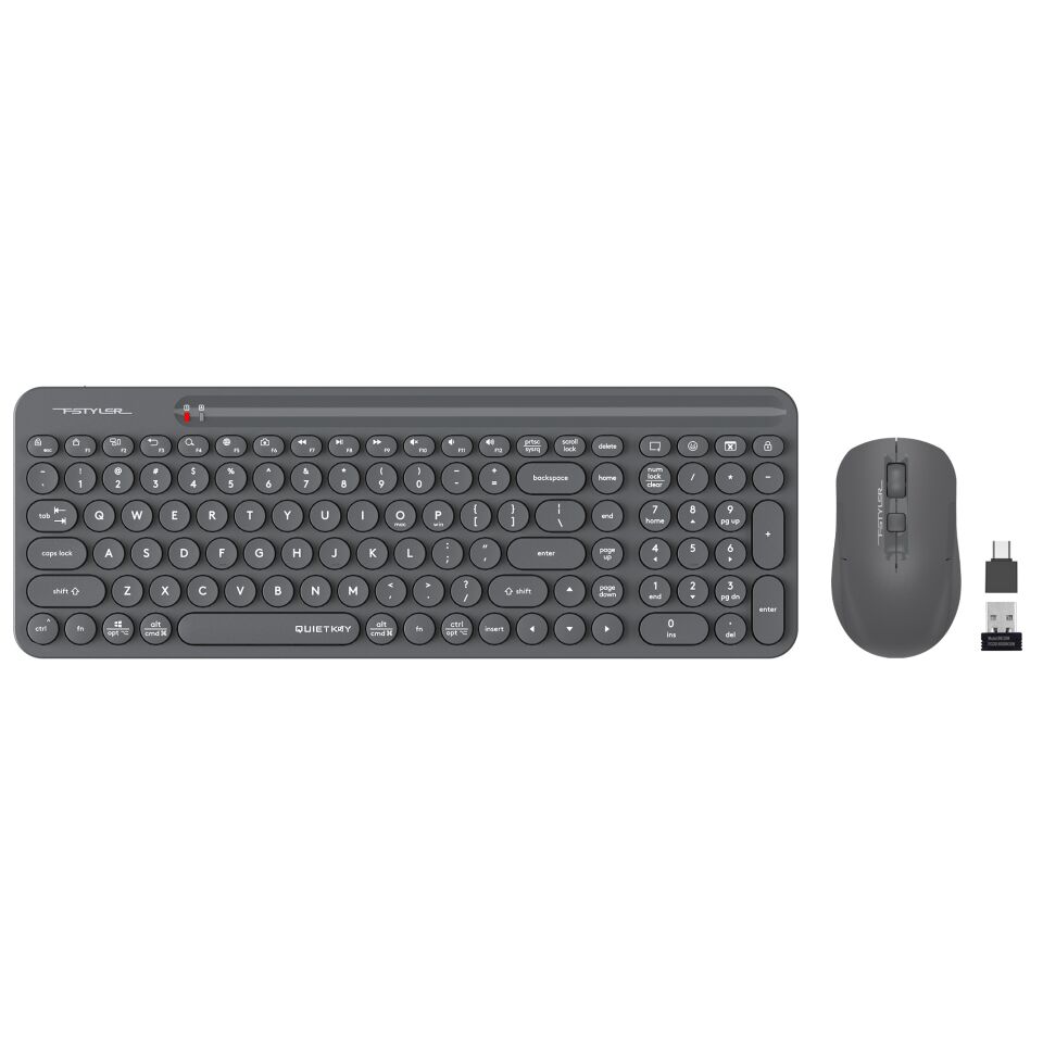A4 Tech FG3300 Kablosuz Silent Klavye Mouse Set Gri