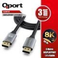 Qport Q-DP34 Display Port 1.4V 3m Kablo