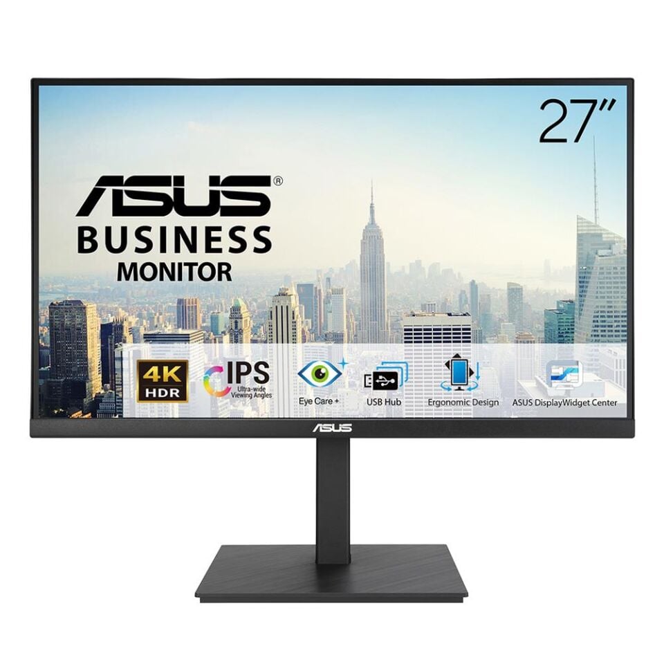 ASUS 27'' IPS VA27UQSB 5MS 60Hz HDMI-DP-TYPE-C Pivot Kurumsal Monitör (3840 X 2160)