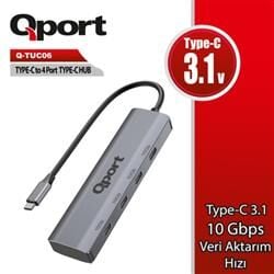 Qport Q-TUC06 Type-C to 4 Port Type-C Çoklayıcı