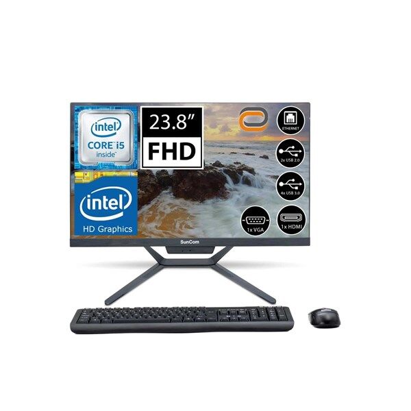 SUNCOM 23.8'' NEMESIS SCA-102 CORE i5 4570T-16GB RAM-1TB SSD--FDOS