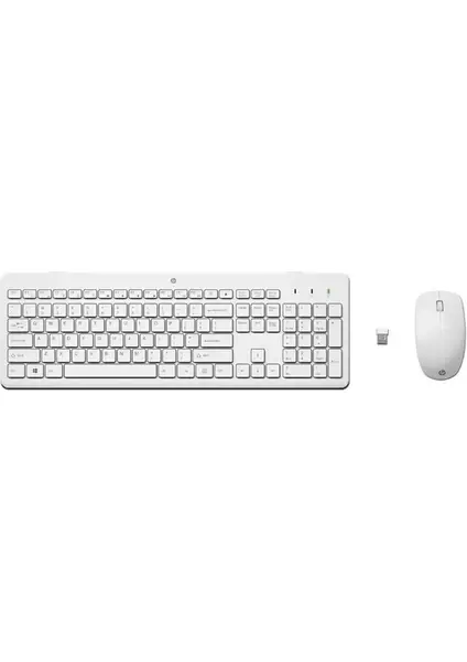 HP 3L1F0A 230 Wireless Keyboard and Mouse Combo Set - White
