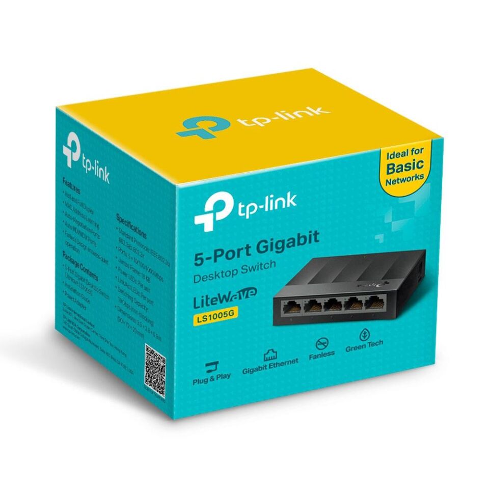 TP-Link LS1005G 5Port 10/100/1000 Mbps Switch