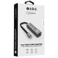 S-link Swapp SW-U3325 4 in 1 Gigabit 1000Mbps 3 Port USB 3.0 Ethernet Type C Hub Adaptör