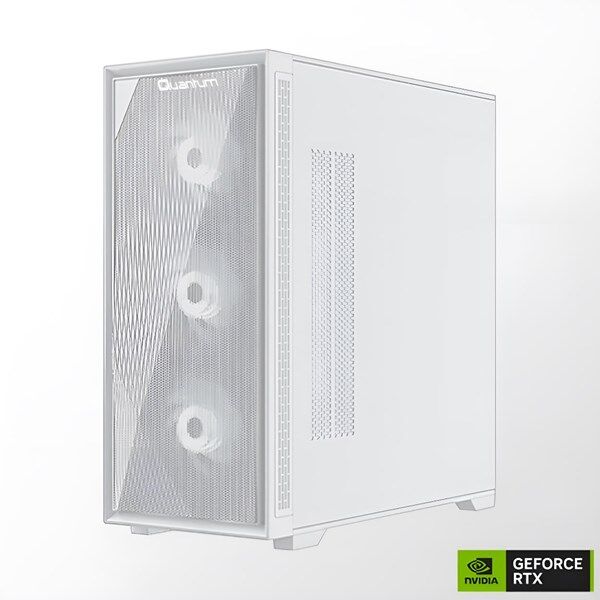 QUANTUM GAMING SN923W RYZEN 5 5600X-16GB RAM-512GB NVME-12GB RTX4070-FDOS GAMING PC BEYAZ