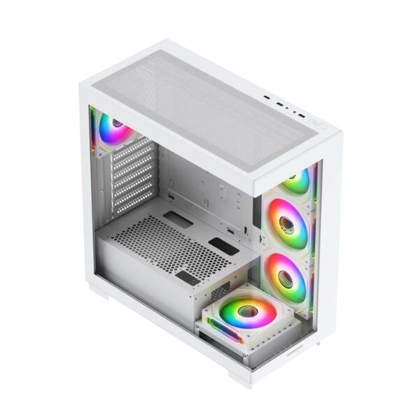 GAMEBOOSTER 750W 80+ BRONZE Seaview A7505W GAMING M-ATX Mid-T PC Kasası Beyaz