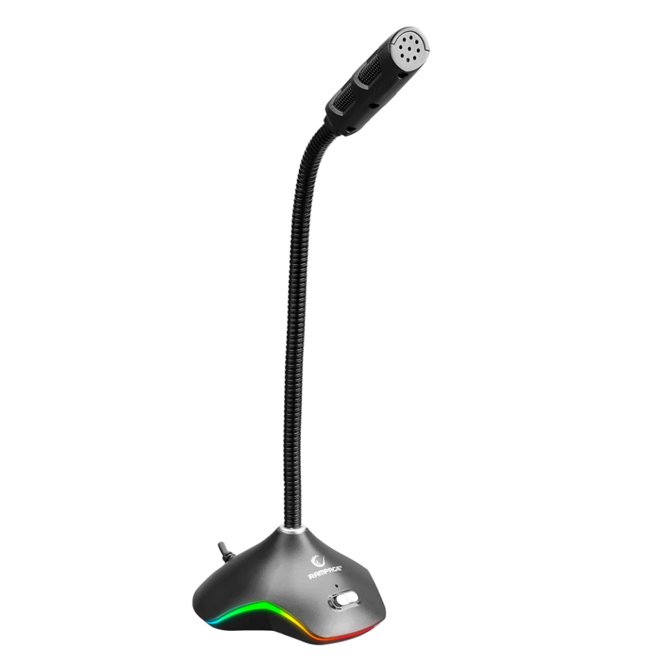 RAMPAGE RMX-M7 PYTHON Siyah/Kırmızı PC 3,5M PS4-XBOX-Mobile Esnek Sağlam Gaming Oyuncu Mikrofon