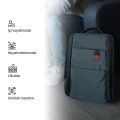 NPO TRV02 Travela 16'' Siyah Notebook Sırt Çantası Genişleyebilir