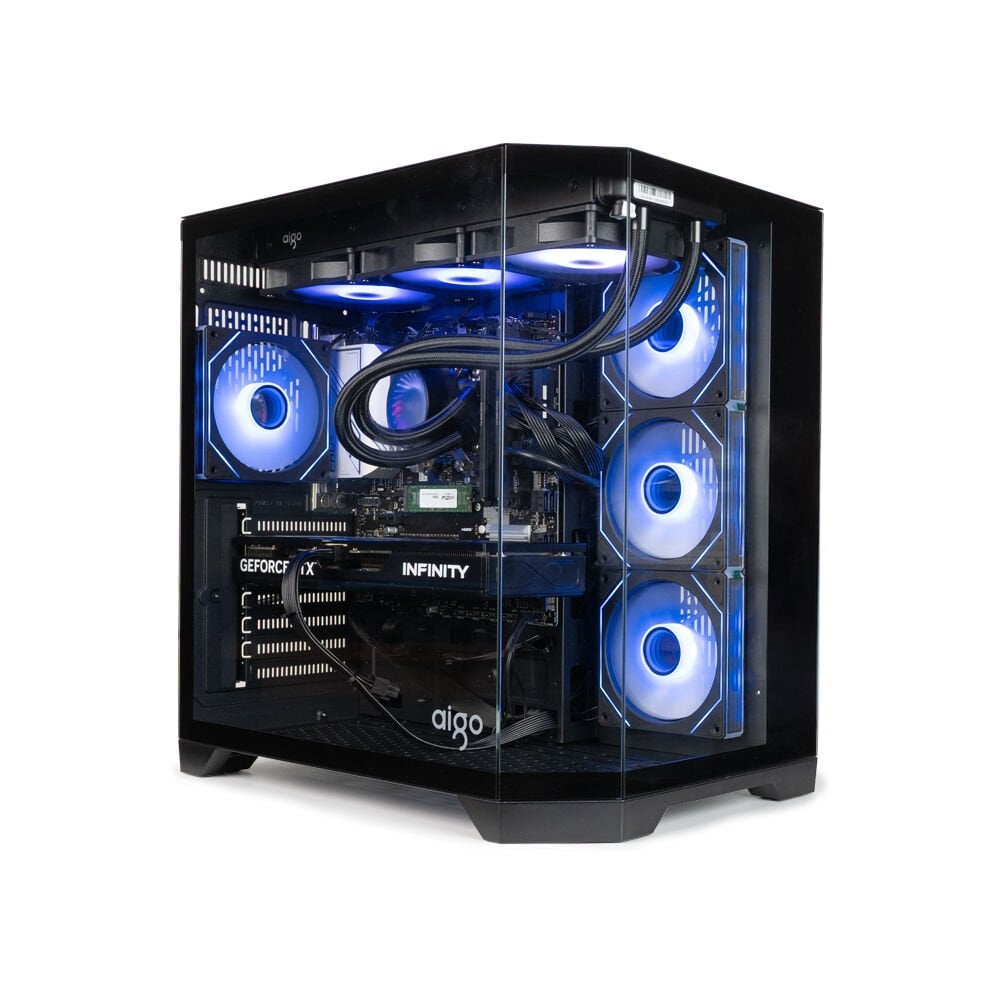 AIGO FT418 Pro Siyah GP-750W 80+ Non-Modular Bronze ARGB Mid Tower Kasa