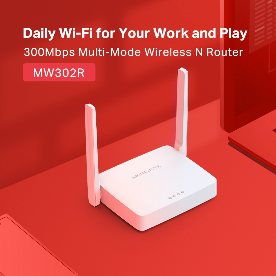 MERCUSYS MW302R N300 2.4ghz EV Ofis Tipi Router