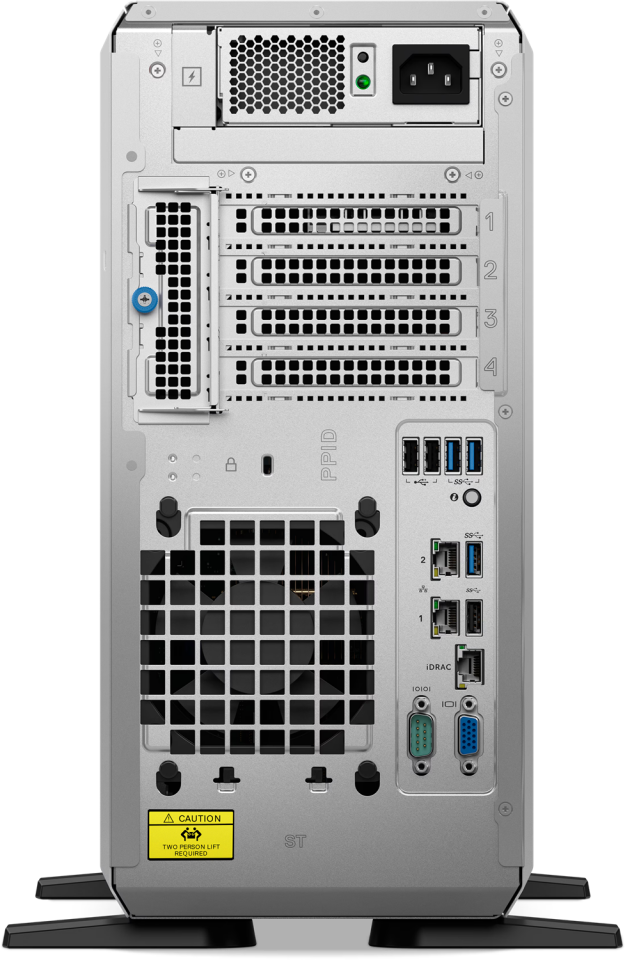 DELL POWEREDGE T360 SPL5 XEON 6353P-128GB DDR5 UDIMM-2X960GB+6X3.84TB SSD-Tower Sunucu