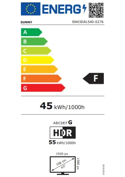SUNNY 43'' 43DAL540 WEBOS LED TV