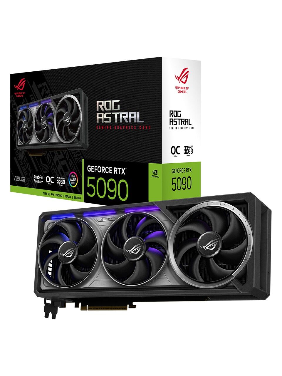 ASUS 32GB ROG ASTRAL RTX5090-O32G-WHITE GDDR7 512bit HDMI DP PCIe 5.0