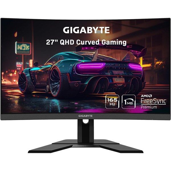 GIGABYTE 27'' VA G27QC-A 1MS 165HZ HDMI-DP KAVISLI GAMING MONİTÖR 2560X1440