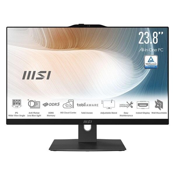 MSI 23.8'' MODERN AM242P 1M-1421XTR CORE 5 120U-16GB DDR5 RAM-512GB NVME-W11 PRO