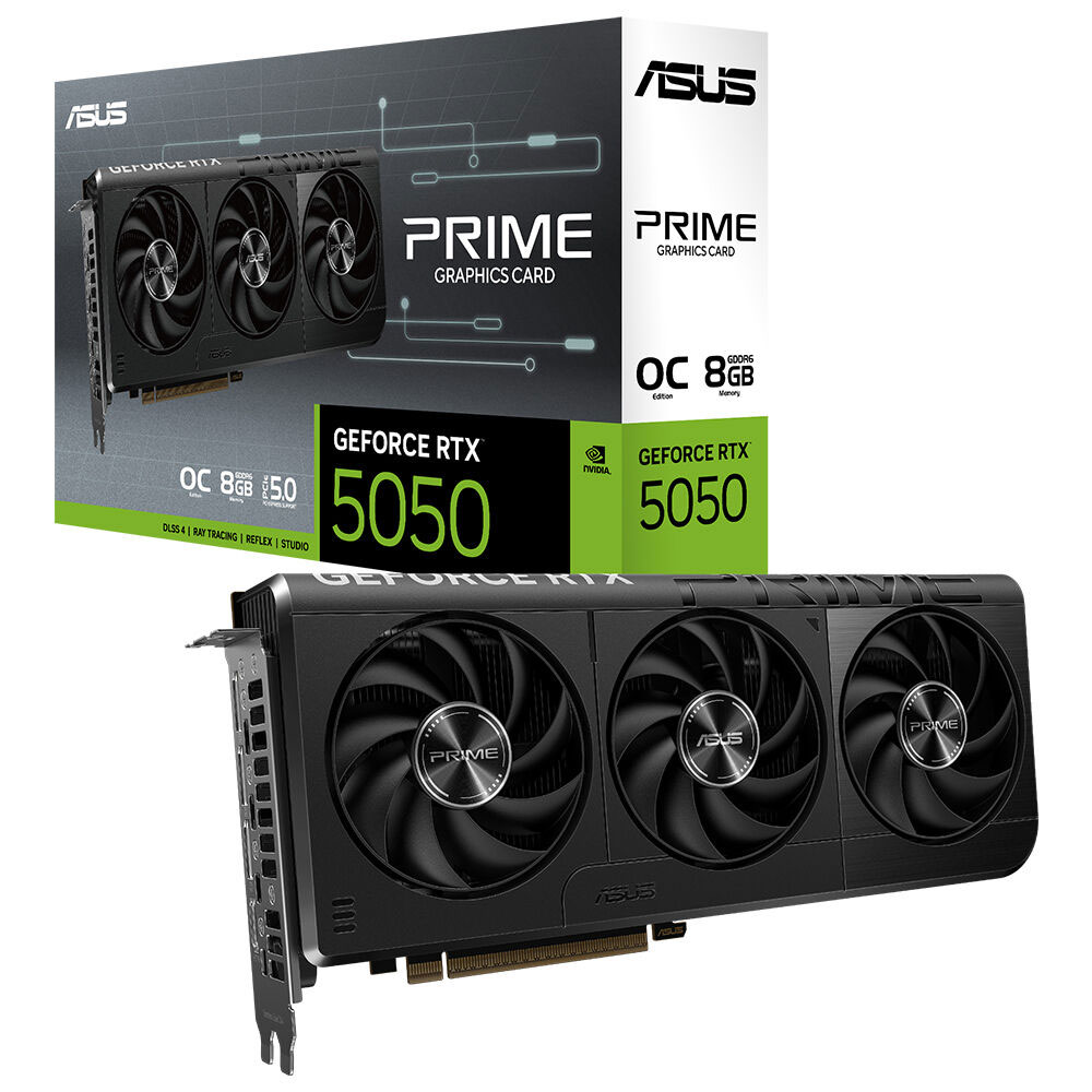 ASUS 8GB PRIME RTX5050-O8G GDDR6 128bit HDMI DP PCIe 5.0