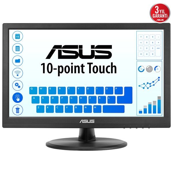 ASUS 15.6'' TN VT168HR 5MS 60Hz HDMI Dokunmatik Monitör (1366 X 768)