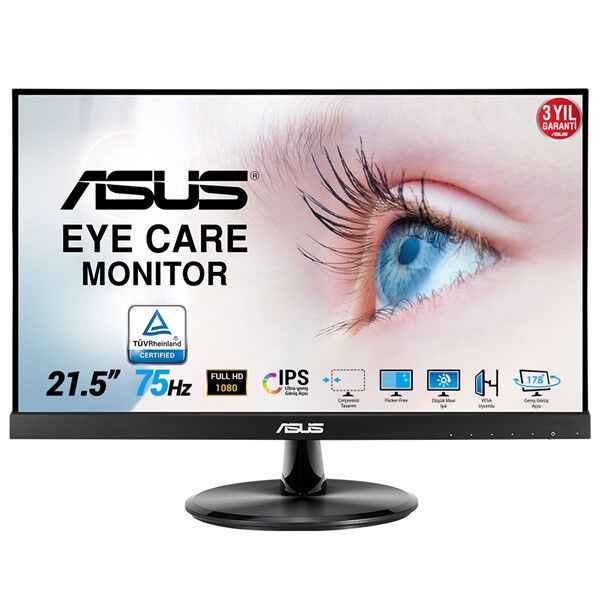ASUS 21.5'' IPS VP229HE 5MS 75Hz HDMI EV Ofis Tipi Monitör (1920 X 1080)