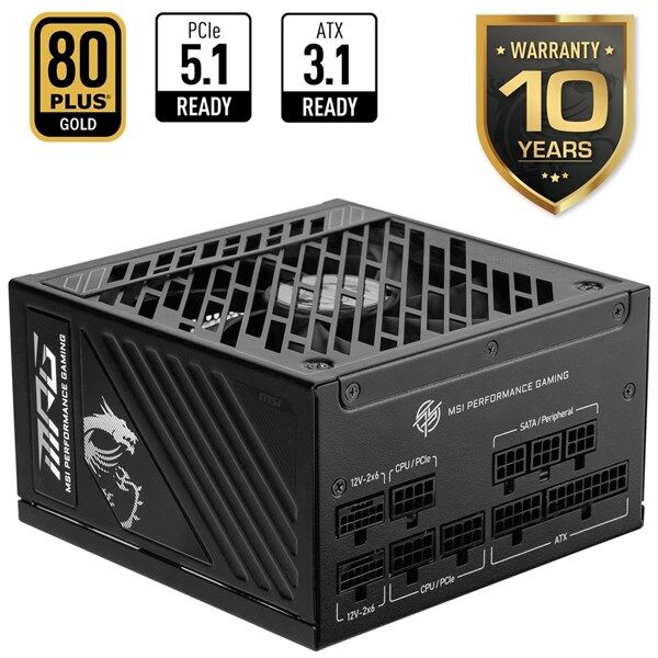 MSI 1250W 80+ GOLD MPG A1250GS PCIE 5.1 TAM MODÜLER POWER SUPPLY