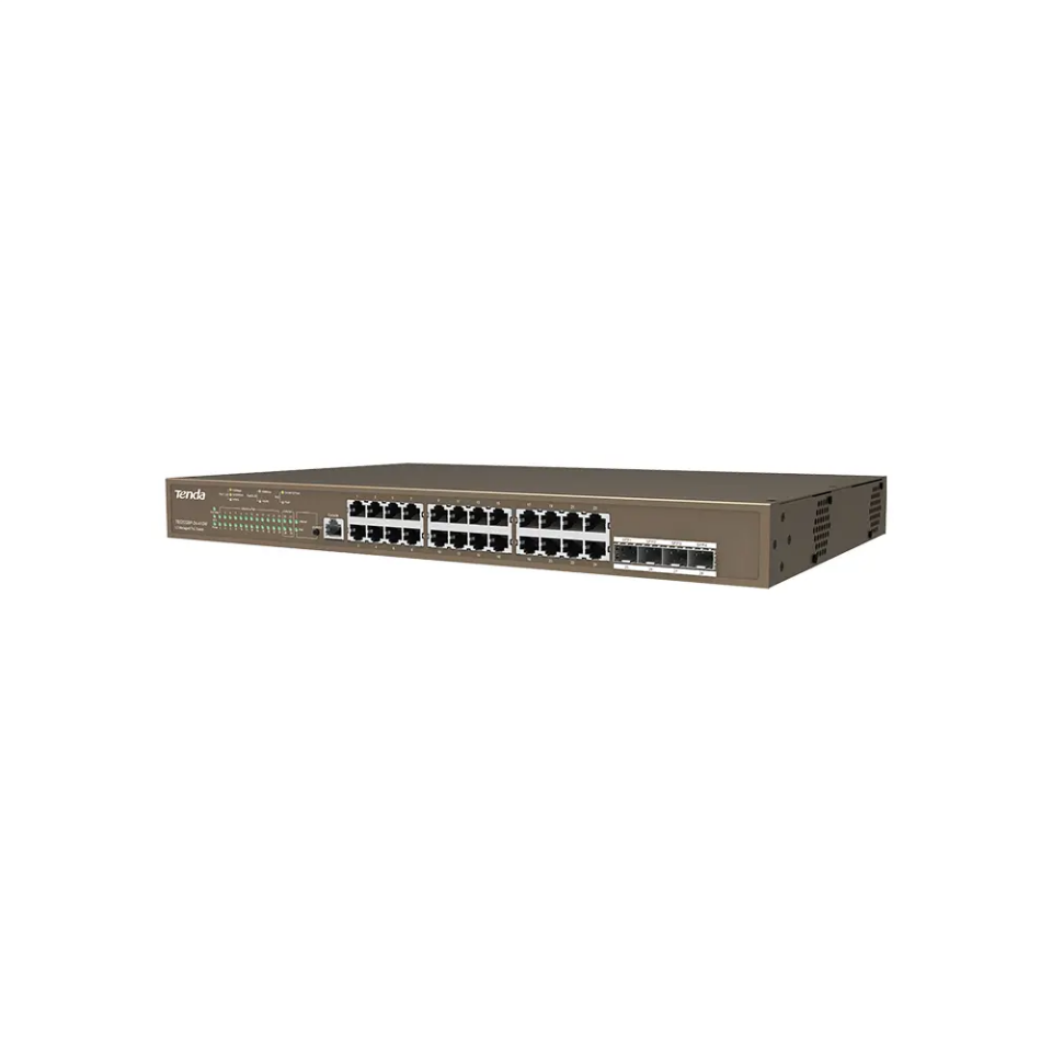 TENDA 24port PoE 410w 4-SFP Gigabit Yönetilebilir Switch TEG5328P-24-410W