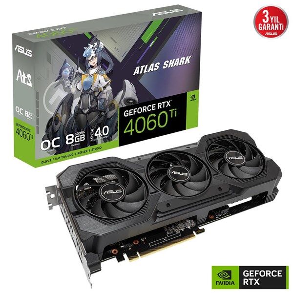 ASUS 8GB ATS RTX4060TI-O8G v2 GAMING GDDR6 128bit HDMI DP PCIe 16X v4.0