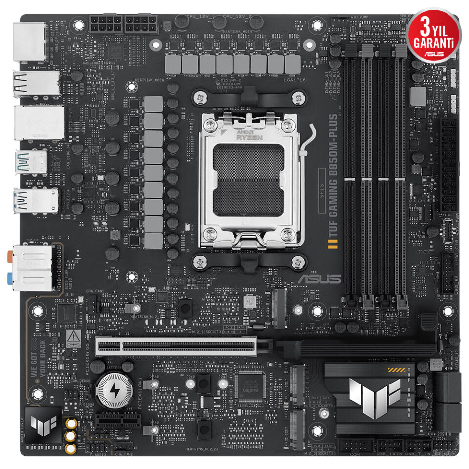 ASUS TUF GAMING B850M-PLUS WIF-7 DDR5 HDMI DP PCIE 5.0 AM5 mATX