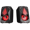 RAMPAGE RMS-G19 2.0 5 Watt LED Işıklı Siyah Multimedia Speaker
