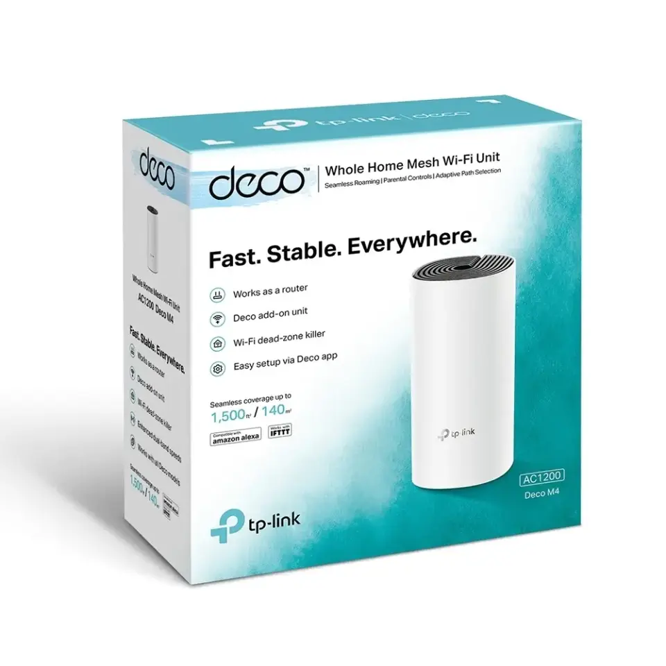 TP-Link Deco M4 1P AC1200 Mesh Router (Tekli) Paket