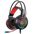 Rampage RM-K25 LUNATIC PRO Siyah/kırmızı USB 7.1 Surround RGB Işık Efektli Gaming Oyuncu Mikrofonlu Kulaklık