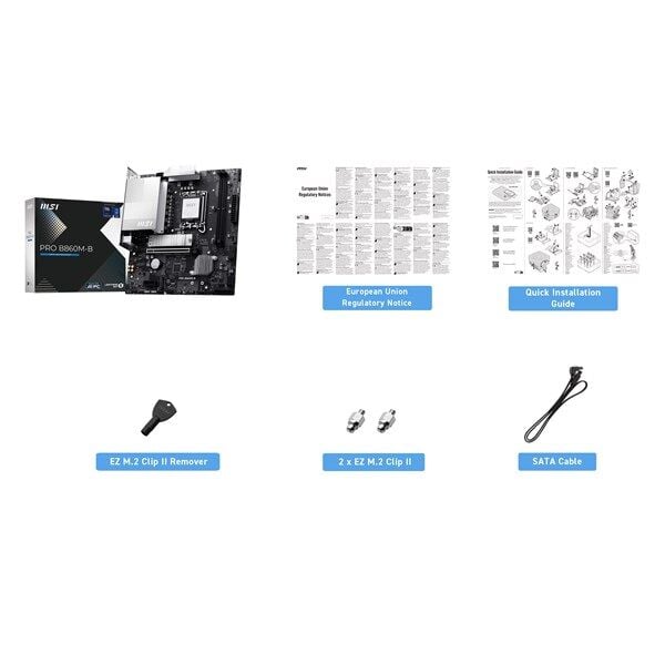 MSI PRO B860M-B DDR5 HDMI-DP TYPEC PCIE 5.0 1851P MATX