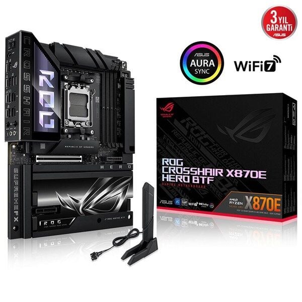ASUS ROG CROSSHAIR X870E HERO BTF DDR5 HDMI-DP PCIE 5.0 AM5 ATX