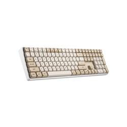 AIGO A108 Milky & Brown İngilizce Q Mekanik Klavye Yellow Switch