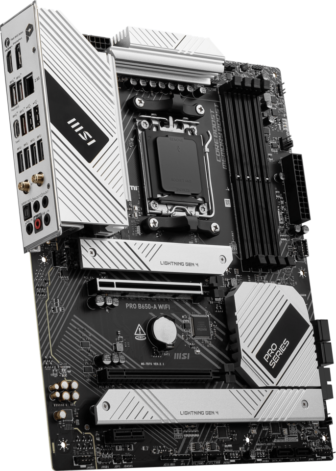 MSI PRO B650-A WIFI6E DDR5 HDMI,DP Port PCIE 4.0 AM5 ATX