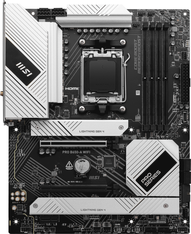 MSI PRO B650-A WIFI6E DDR5 HDMI,DP Port PCIE 4.0 AM5 ATX