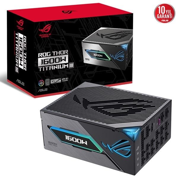 ASUS 1600W 80+ TITANIUM ROG THOR 1600T PCIE 5.0 TAM MODÜLER POWER SUPPLY