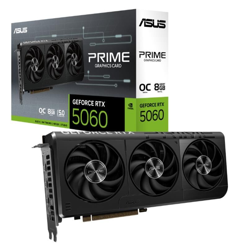 ASUS GEFORCE PRIME-RTX5060-O8G 8GB GDDDR7 128BIT 1XHDMI 3XDP EKRAN KARTI