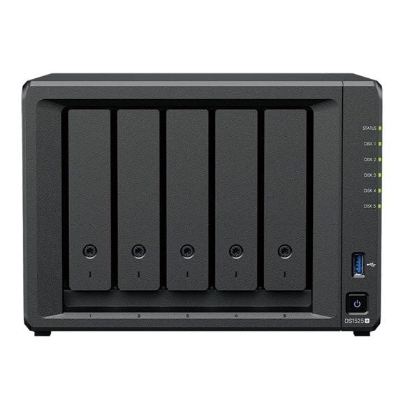 SYNOLOGY DS1525 PLUS RYZEN V1500B 32GB RAM- 5-diskli Nas Server (Disksiz)