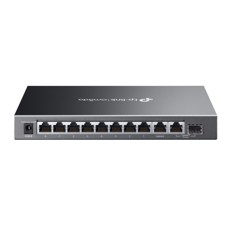 TP-LINK 8port PoE 63w 1-SFP 2-Uplink Gigabit Yönetilebilir Switch OMADA ES210GP