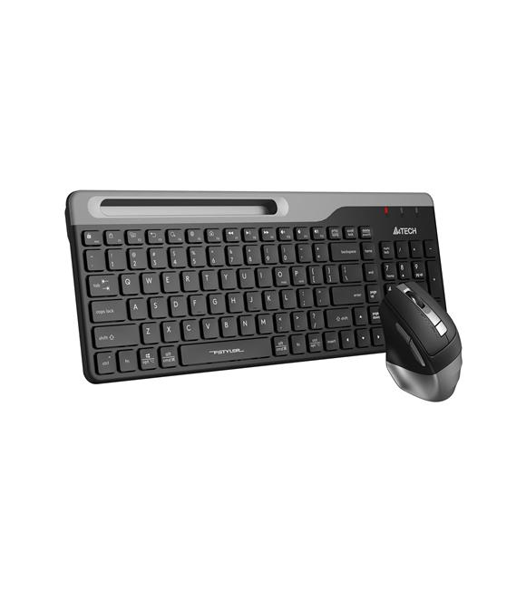 A4TECH FB2535C Kablosuz + Bluetooth Q Trk Siyah/Gri Klavye - Mouse Set