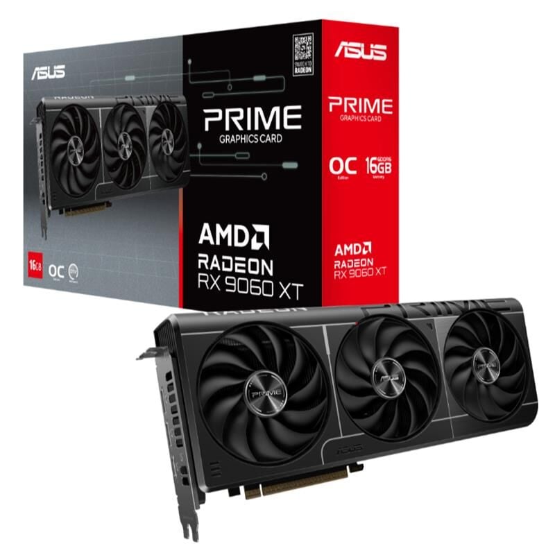 ASUS GEFORCE PRIME-RX9060XT-O16G 16GB GDDR6 128BIT 1XHDMI 2XDP EKRAN KARTI