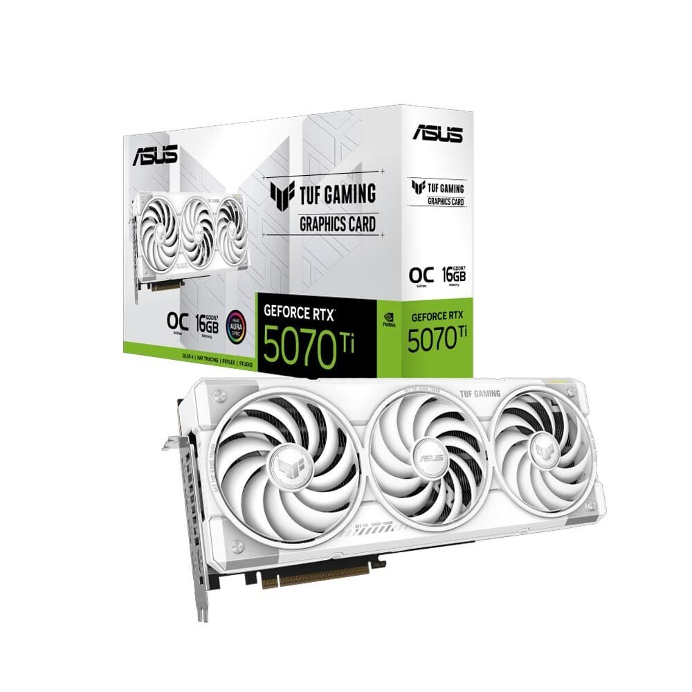 ASUS GEFORCE TUF-RTX5070TI-O16G-WHITE-GAMING 16GB GDDR7 256BIT 2XHDMI 3XDP EKRAN KARTI