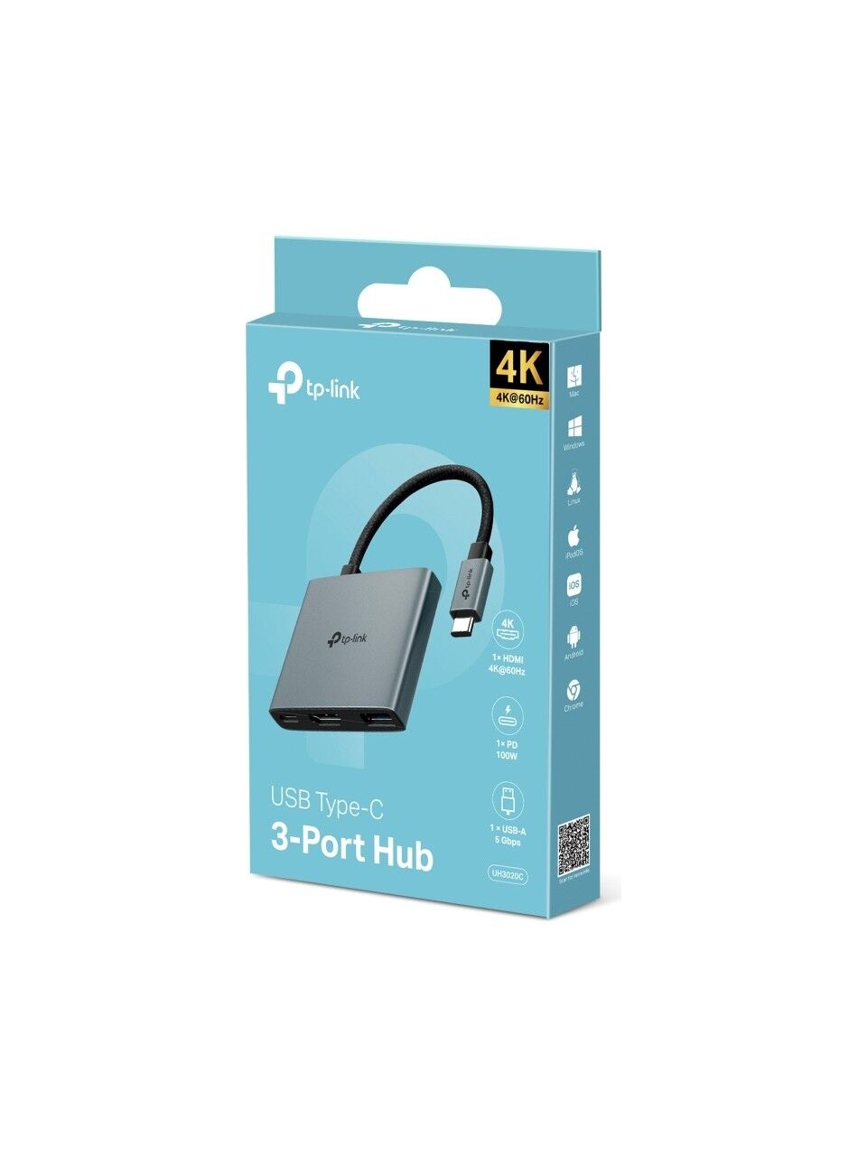TP-Link UH3020C Type-C 3 Port Portatif USB Hub