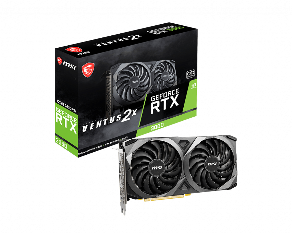 MSI GEFORCE RTX3060 VENTUS 2X 12G OC 12GB GDDR6 192BIT 1XHDMI 3XDP EKRAN KARTI