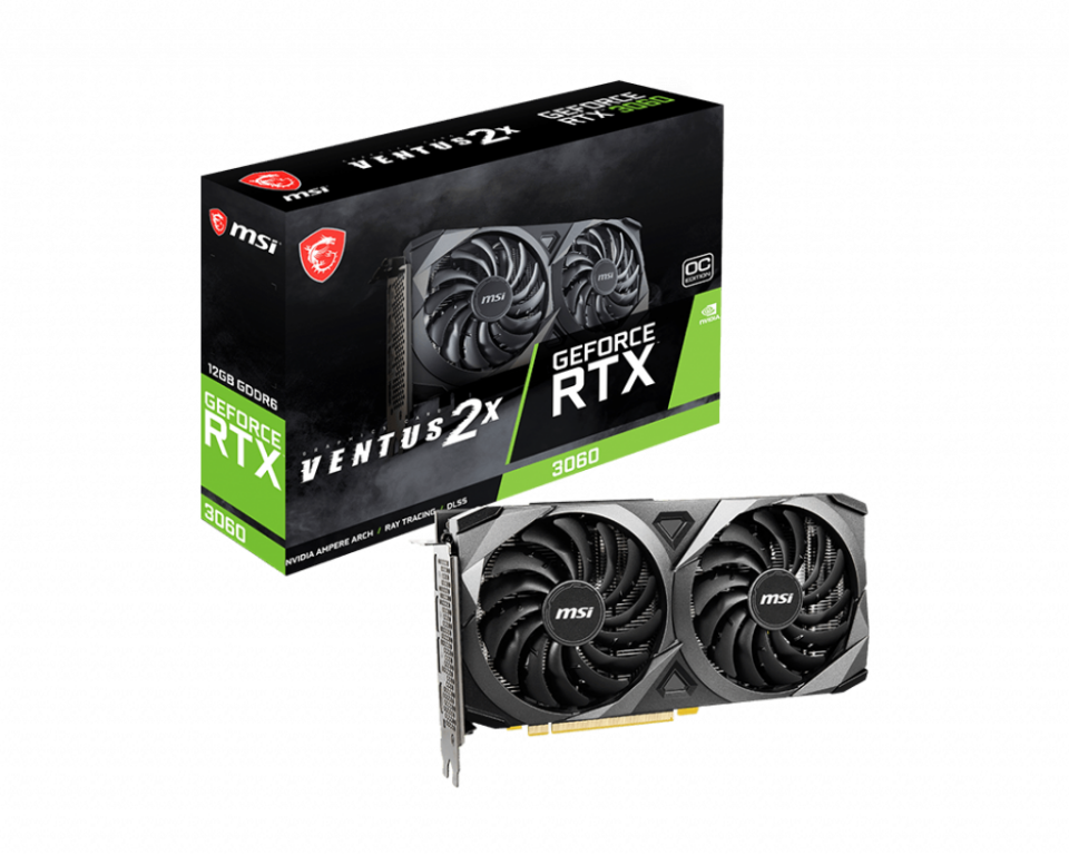 MSI GEFORCE RTX3060 VENTUS 2X 12G OC 12GB GDDR6 192BIT 1XHDMI 3XDP EKRAN KARTI