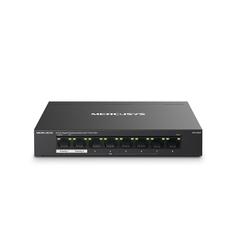 TP-Link Mercusys MS108GP 8Port Gigabit Switch + Poe